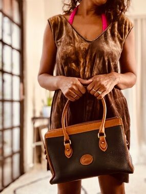 Dooney and Bourke Bag Vintage leather blue black brown